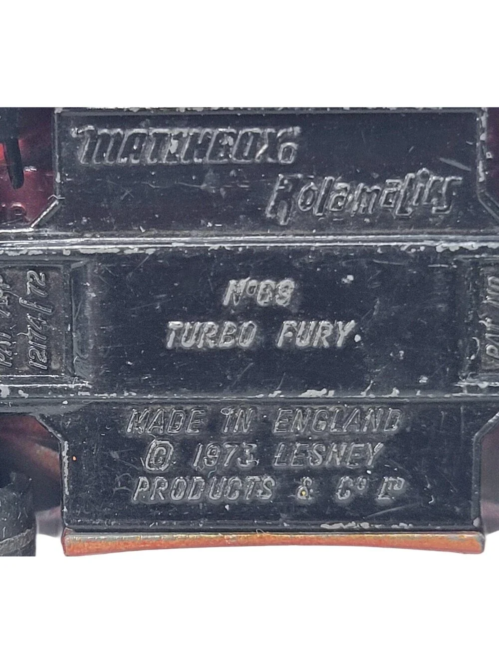 Vintage 1973 Matchbox Rolamatics No. 69 Turbo Fury Red Car Made In England